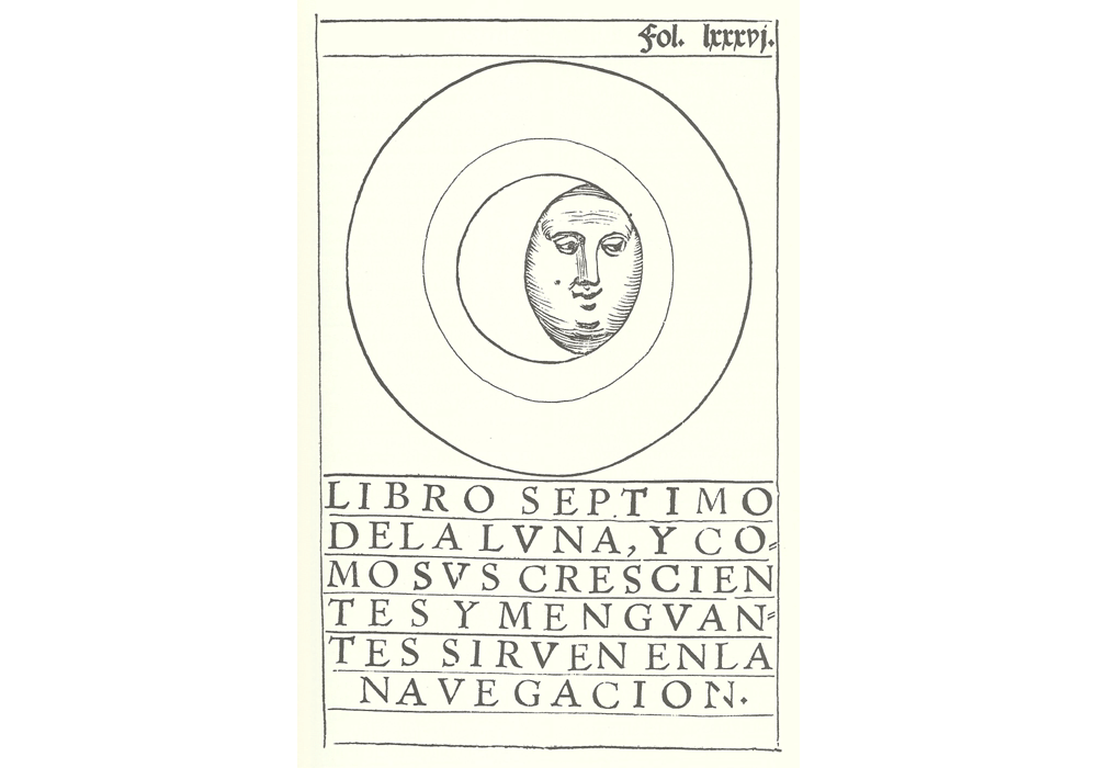  Arte navegar-Pedro Medina-Fernandez Cordoba-Incunables Libros Antiguos-libro facsimil-Vicent Garcia Editores-8 Luna.